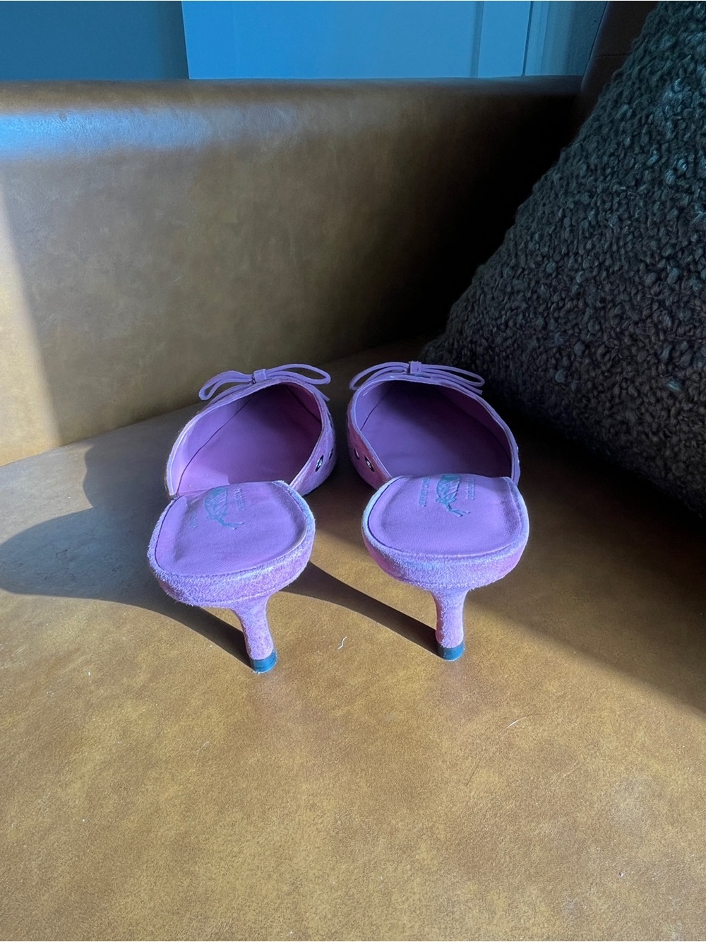 Jeffrey Campbell x Free People Arabella Heels Berry Pink Suede 6.5 - Picture 7 of 8